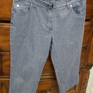 Striped jean shorts size 10 petite
